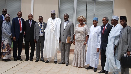 *Babachir Lawal, secretary to the Government of the Federation (SGF; 6th from Left), flanked by Professor Adesola Aderounmu, president of NCS, Professor Vincent Asor, CPN chairman in Council and other delegates during the Society’s visit to the SGF in Abuja recently.